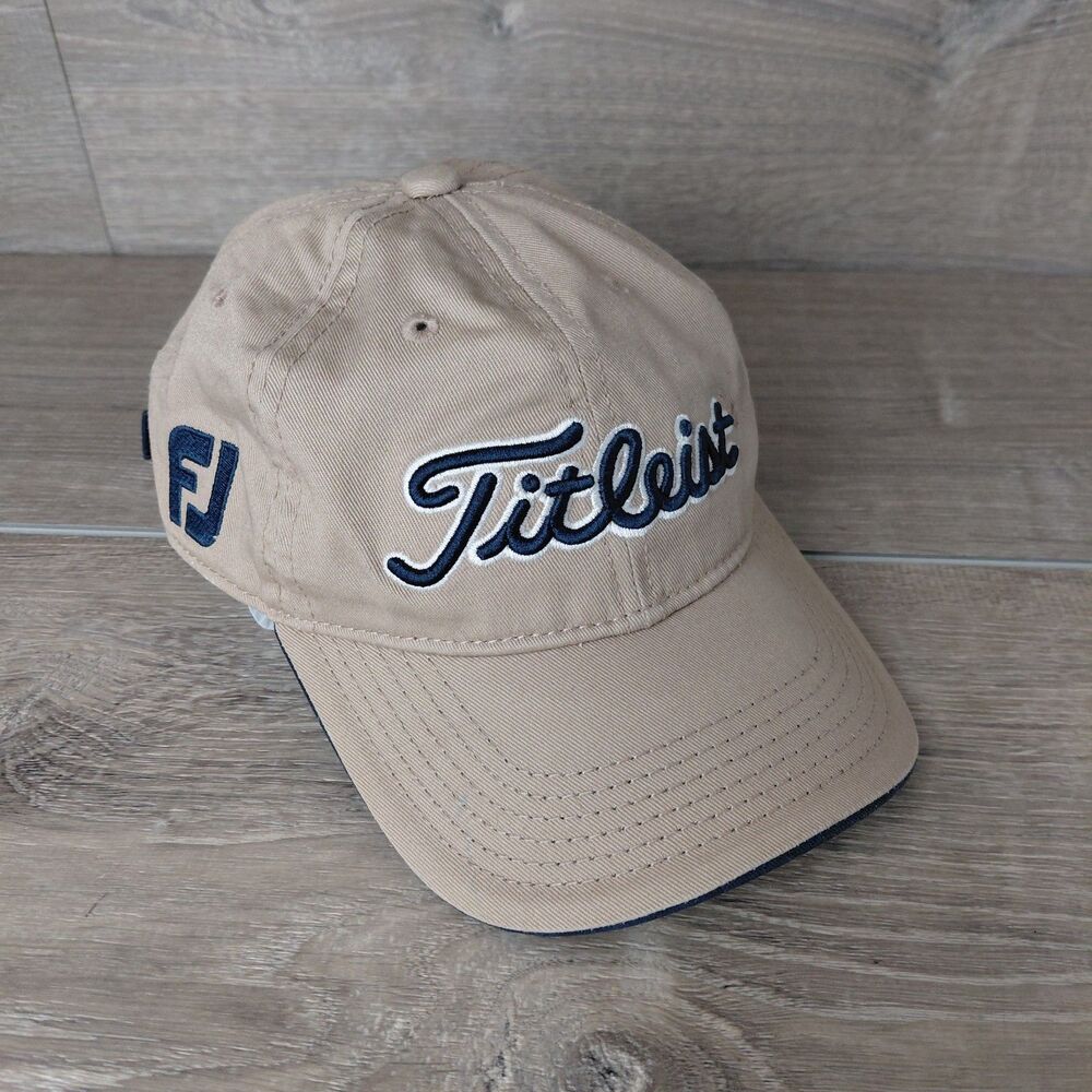 Titleist FootJoy Pro V1 Golf Hat Cap Brown Blue Embroidered Youth Adjustable